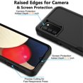 thumbnail image 6 of For Samsung Galaxy A03S Case, Phone Case for Galaxy A03S 6.5 inch, Takfox Sturdy Rugged 2 in 1 Hybrid Heavy Duty Armor Hard Plastic & Rubber Shockproof Full Body Bumper Cover (Black), 6 of 9