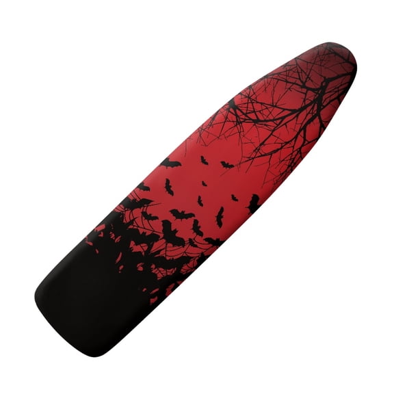 HELLHERO Bats Iron Board Protective Cover 15x54 Inch Polyester Fabric with Elastic Sides One-Piece Cover for Home Use