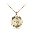thumbnail image 1 of Gold Filled St. Francis Pendant 3/4 x 3/4 inches with Gold-Filled Lite Curb Chain, 1 of 1