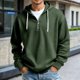 thumbnail image 1 of MHFRRA Sudadera con Capucha y Cremallera de Un Cuarto de Manga Larga con Bolsillo Frontal Tipo Cangurera para Uso Deportivo Informal Al Aire Libre, Tela Ligera y Cómoda Verde, 1 of 4