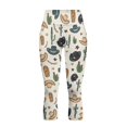 thumbnail image 4 of SCRAWLGOD Cactus Stars Cowboy Hat Elastic Capri Leggings for Women, Lightweight High Waisted Yoga Pants with Pockets, Active Slim Tummy Control Workout Leggings Yoga Capris, S, 4 of 7