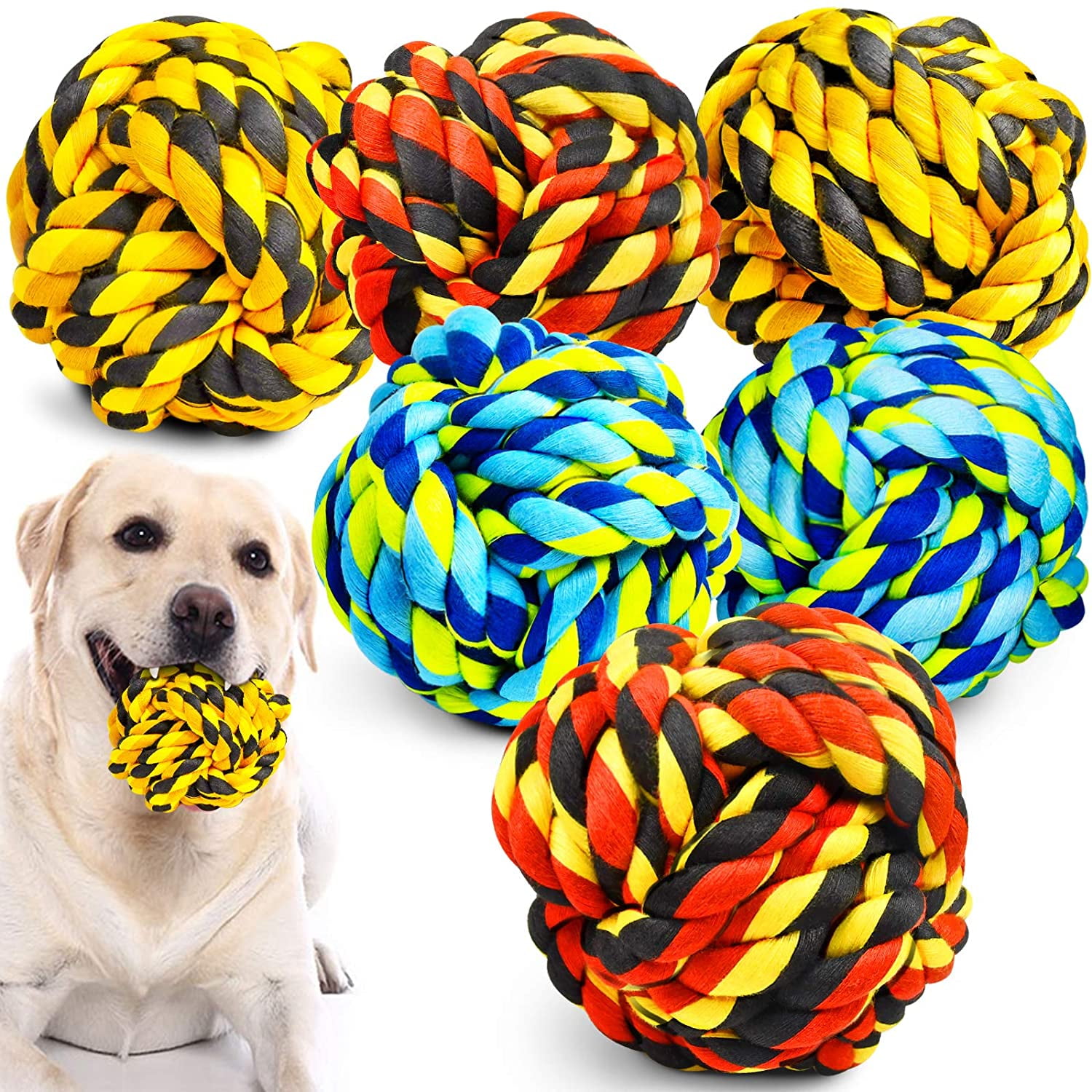 Dog Toy Set for Aggressive Chewers Indestructible Chewing Ropes Durable Dental 