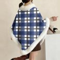 thumbnail image 4 of Yeahitch Womens Clothes Shawls Plaid Comfy Cozy Plush Fleece Fall Winter Warm Tops for Women Wrap Blanket Cozy Fluffy Fleece Shawl Cape, 4 of 6