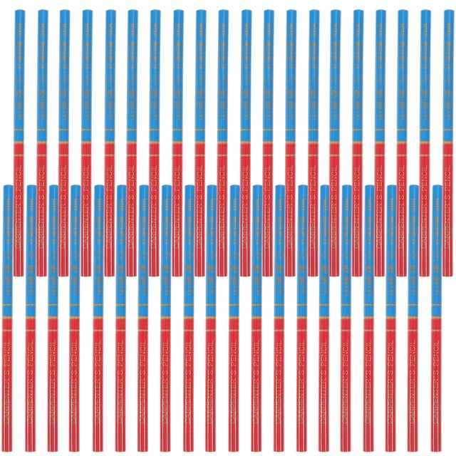 MasteelfCA 40pcs Dual-color Lead Core Woodworking Pencils Carpenter Pencils Woodwork Pencil