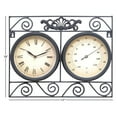 thumbnail image 2 of Metal Outdoor Clock Thermometer With Different Dials, 2 of 2