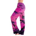 thumbnail image 2 of Purple Fall, Autumn, & Halloween Themed Pajama Pants Women's Halloween wide leg pants. High waist, soft, comfy, baggy style, with pockets. Great for parties. S, 2 of 5