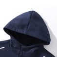 thumbnail image 4 of MHFRRA Sudadera con Capucha para Hombre, con Rayas Reflectantes, Informal, para Uso Diario, Ligera, Cómoda, Estilo Urbano Azul oscuro, 4 of 7