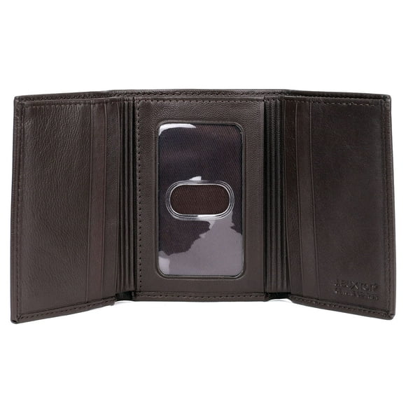 Cartera BUXTON Ridgewood de tres pliegues, marrón