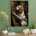 thumbnail image 2 of American Leopard Hound Cute Dog Harp Stretched Canvas Size 8x12 – Retro American Leopard Hound Dog Batter in Action With Harp for Themed Living Room, 2 of 5