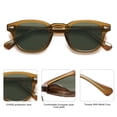 thumbnail image 4 of Gafas de sol SOJOS Retro Round SJ2251 UV400 Verde oliva/Verde oscuro, 4 of 5