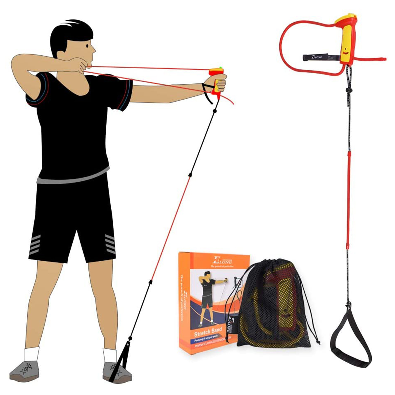Trainer Band Training, Portable Bow Handle Tension Hand Extensor Resistance Band Device