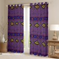thumbnail image 2 of Homewish Vintage Boho Aztec Curtains Pack of 2 (42x84 Each) for Female, Purple Stripes Triangle Curtains Blackout, Southwestern Theme Bedroom Curtains, Curtains and Drapes Decor, 2 of 6