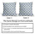 thumbnail image 6 of Set of 2 Blue Block Print Pillow Covers 20x20 Inch, Vintage Floral Spring Decorative Throw Pillow Cases Boho Rustic Cushion Covers for Farmhouse Sofa Couch Bed Decor, 6 of 16