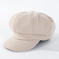 thumbnail image 2 of Newsboy Hats for Women, Vintage Cap Beret Style Soft & Warm Spring & Fall Fashion Accessories,Color:Beige,Size:One Size, 2 of 3