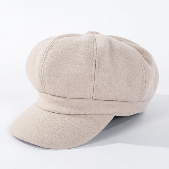 KANG Solid Color Eight Panel Beret Hat For Small Face And Versatile Daily Fashion