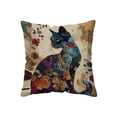 thumbnail image 2 of ddioayh Throw Pillow Cover Animal Print Soft Machine Washable 45x45cm for Sofa Chair Bedroom Home Decor Spring Easter Pet Theme Decorative Gift Idea, 2 of 6