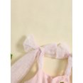 thumbnail image 5 of Baby Girl Summer Outfit Strawberry Embroidery Tulle Romper Dress Fly Sleeve Tie Strap Bodysuit Dress Newborn Cute Clothes, 5 of 8