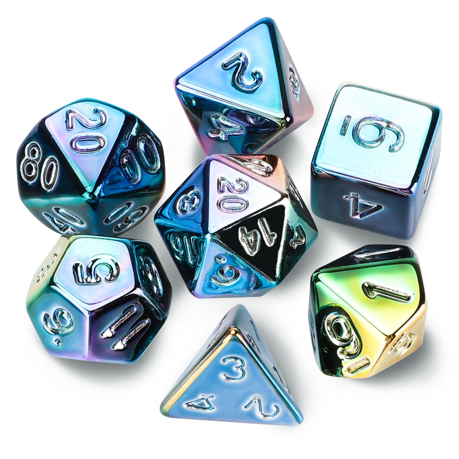 Dice Set for DND Game, TSV 7Pcs Polyhedral Dice Colorful Board Game Dice Co...
