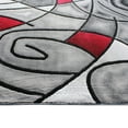 thumbnail image 6 of Masada Rugs Modern Contemporary Area Rug, Red Grey Black. (8 Feet X 10 Feet), 6 of 7