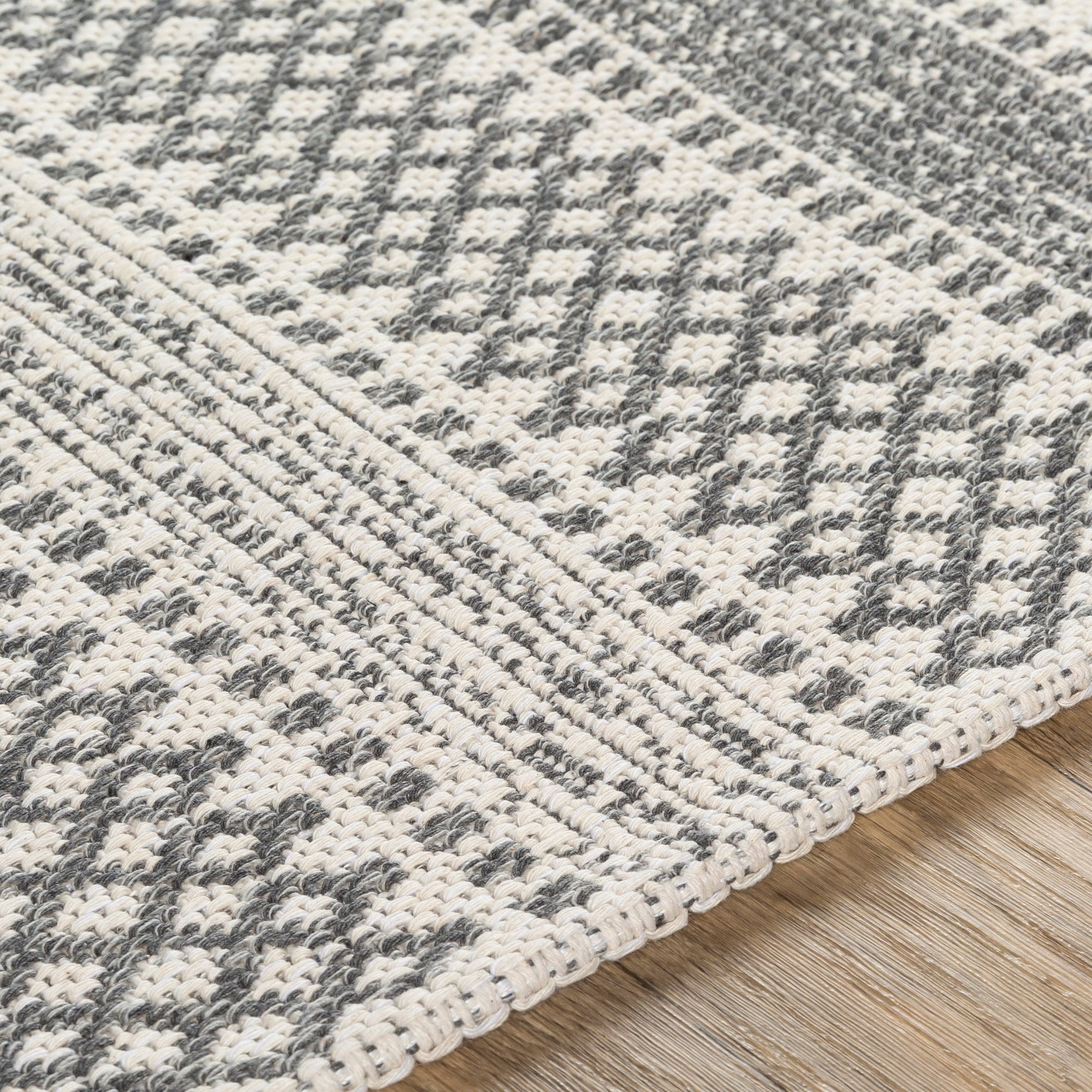 Livabliss Washable Rugs for Living Room, 6x9 La Casa Global Light Slate Area Rug, Bedroom Dining Room Home Decor Stain Resistant Carpet (6'4" x 9')