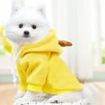 thumbnail image 3 of Dog Hoodie Fruit Clothes, Cute Fleece Dog Sweater Cold Weather Warm Sweatshirt Pet Coat for Dogs Cats Yellow M, 3 of 8