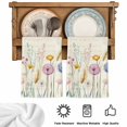 thumbnail image 6 of Leaf Wildflower Kitchen Towels Set of 4, Vintage Country Plant Floral Leaves Soft Microfiber Dish Towels, Absorbent Quick-Dry Washable Dishcloths for Kitchen Cleaning, Drying Dishes, 18x28 Inches, 6 of 9