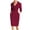 Wine, variant on Lenago Summer Dresses for Women Solid Color 3/4 Sleeve V-Neck Dresses Wkior Long Shift