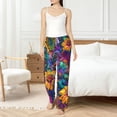 thumbnail image 4 of Salouo Psychedelic Sunflowers Print Women's Pajama Pants Casual Loose Sweatpants PJs Flowy Pants Drawstring Palazzo for Women Wide Leg Pants Lounge Pajama -Large, 4 of 8