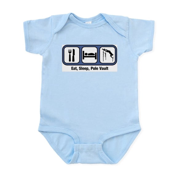 CafePress - Eat, Sleep, Pole Vault Infant Bodysuit - Baby Light Bodysuit, Size Newborn - 24 Months