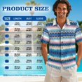 thumbnail image 6 of Xixirimido Geometric Aztec Tribal Print Couples Matching Vacation Outfits Men's Breathable Short Sleeve Shirt & Women's Irregular Hem Dress Coordinated Summer Wear for Dating, Size 3XL, 6 of 7