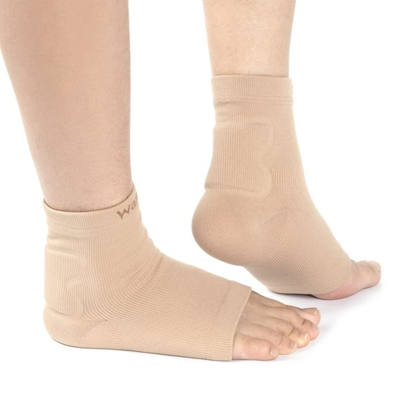 WalkMii Protector de tendón de Aquiles (1 par) - Cojín de gel de compresión acolchado para bursitis, tendinitis de Aquiles, prevención de ampollas (hombres y mujeres) -L/XL