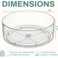 thumbnail image 2 of Home Intuition Round Plastic Lazy Susan Turntable Food Storage Container for Kitchen (9" Round, 1 Pack), 2 of 7