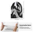 thumbnail image 2 of Hirioo Fluid Black White Paint Swirls for Men's Knit Cuffed Beanie for Outdoor Activities Unisex, 2 of 6