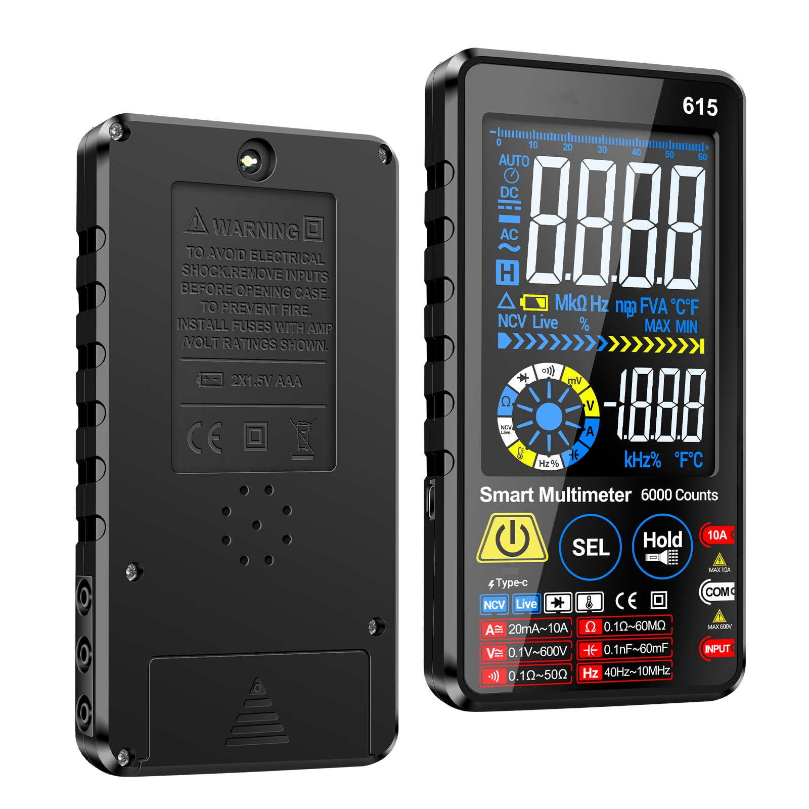 TAPDRA Multifunctional Digital Multimeter ABS Construction 600V Voltage Measurement For Electronic Equipment Repair Device