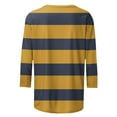 thumbnail image 3 of LYEAA Plus Size Tops 3/4 Sleeve T-Shirt Plus Size Crew Neck shirts Fashion Striped Tees Loose Soft Comfortable Blouse Dressy Casual Breathable Trendy Clothing Blue S, 3 of 4