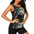 thumbnail image 2 of Balery Forest Plant Raccoon Camiseta sin mangas estampada ligera para mujer, tops de entrenamiento sin mangas, camisetas de yoga transpirables de secado rápido.-Large, 2 of 7