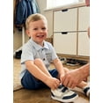 thumbnail image 5 of BemeyourBBs Toddler Baby Boy Daddy's Mini Outfit Summer Clothes Fathers Day Outfits Letter Printed Short Sleeve Button Down Shirts and Denim Shorts Set, 5 of 9