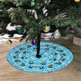 thumbnail image 2 of FMSHPON DogsPaw Prints Bones Xmas Christmas Tree Skirt Stand Mat for Holiday Party Decoration Indoor Outdoor 36 inches, 2 of 3