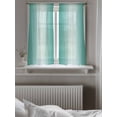 thumbnail image 5 of Turquoise Ombre Curtains 54 Inch Length, Sheer Curtains for Bedroom Living Room Window Modern Gradient Abstract Art Rod Pocket Voile Drapes Kitchen Curtains Small Half Window 42"x54" 2 Panels, 5 of 6