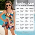 thumbnail image 7 of Xoenoiee Hippie Daisy Flower Print Sleeveless Swimsuit for Girls One Piece Bathing Suit with Skirt Soft Swimwear Quick Dry Breathable Swim Dress, Size 8-9 Years, 7 of 7