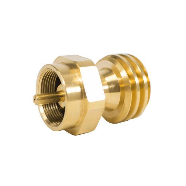 Gas One 1lb Brass Propane Tank Adapter BBQ Grill Steak Saver cook