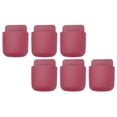 thumbnail image 4 of Juego de 6 soportes para control remoto, organizador de pared para teléfono, ideal para el hogar, la cama y la escuela. Color rojo vino., 4 of 14