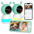 thumbnail image 1 of Monitor para Bebés BOIFUN 2K WiFi 2 Cámaras Pantalla Dividida de 5", 1 of 9