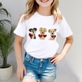thumbnail image 2 of Toddler Girls Short Sleeve Crew Neck T-Shirts Drop Shoulder Letter 24 Months 2t 3t 4t 5t 6t 7t Star Print Graphic Trendy Cute Tees Gibobby,5-6 Years,White, 2 of 5