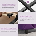 thumbnail image 6 of 4 Ever Winner Queen Size Bed frame with Headboard, Faux Leather Upholstered Bed Frame, Wood Slat Support, No Box Spring Needed, Easy Assembly, Purple, 6 of 7