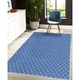 thumbnail image 4 of Geometric Decorative Rug, Old Fashioned Design with Flowers Inspired Geometrical Art, Quality Carpet for Bedroom Dorm and Living Room, 6 Sizes, Cobalt Blue, by Ambesonne, 4 of 4