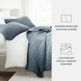thumbnail image 2 of Noble Linens 3-Piece Dusk Blue Diamond Quilt Set, Full/Queen, 2 of 8