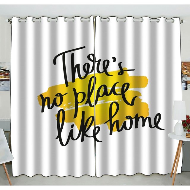 Cortina opaca ABPHQTO con ojales para oscurecer habitación 130x210 cm (dos piezas)