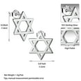 thumbnail image 5 of Jewmon Star of David Earrings Stud for Men Women 925 Sterling Silver Magen David Stud Earrings, 5 of 7
