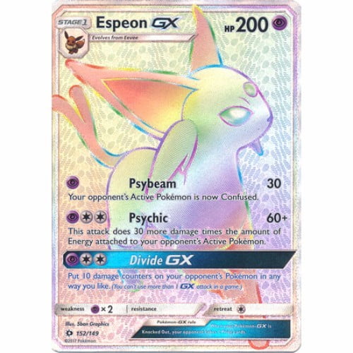 Pokemon Sun Moon Espeon Gx 152 149 Hyper Rare New Nm Walmart Com